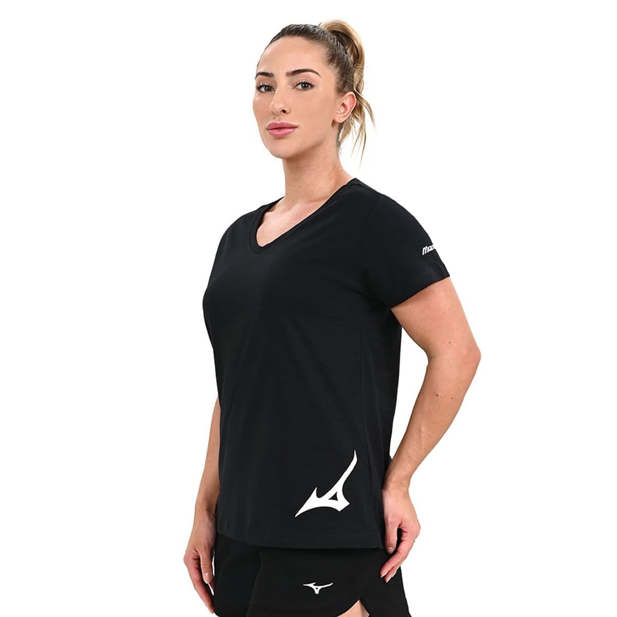 Camiseta Casual Feminina Mizuno Big Logo P Preto