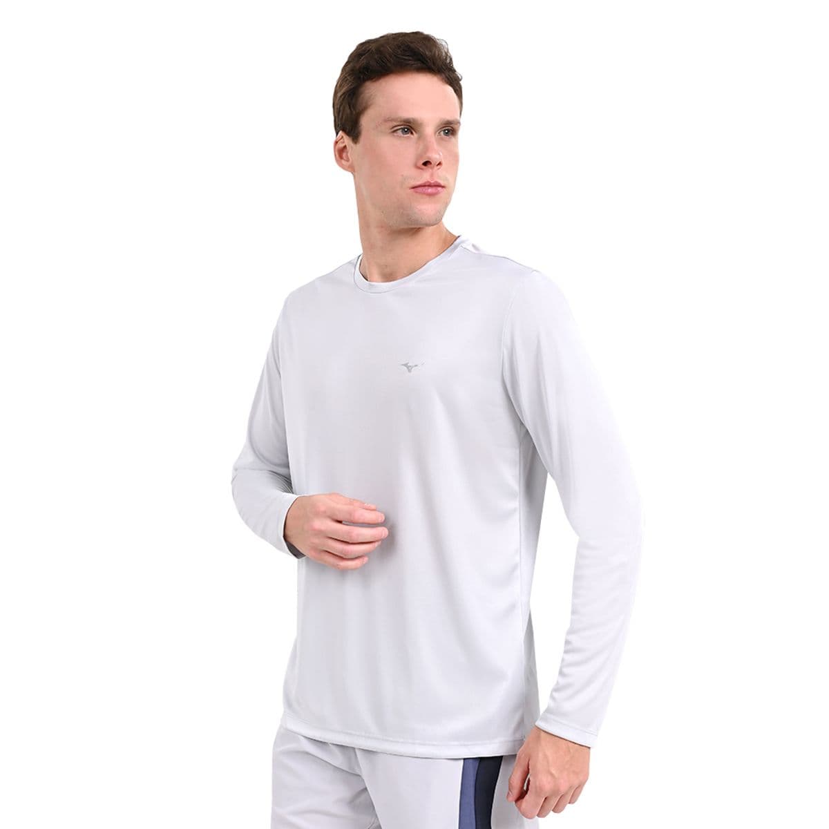 Camiseta Manga Longa de Treino Masculina Mizuno Energy P Cinza