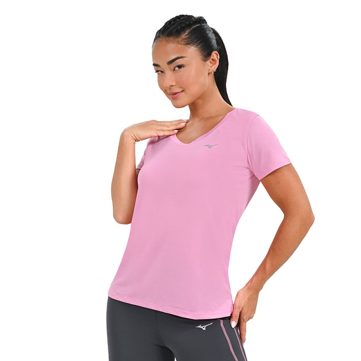 Camiseta de Treino Feminina Mizuno Nirvana P Rosa