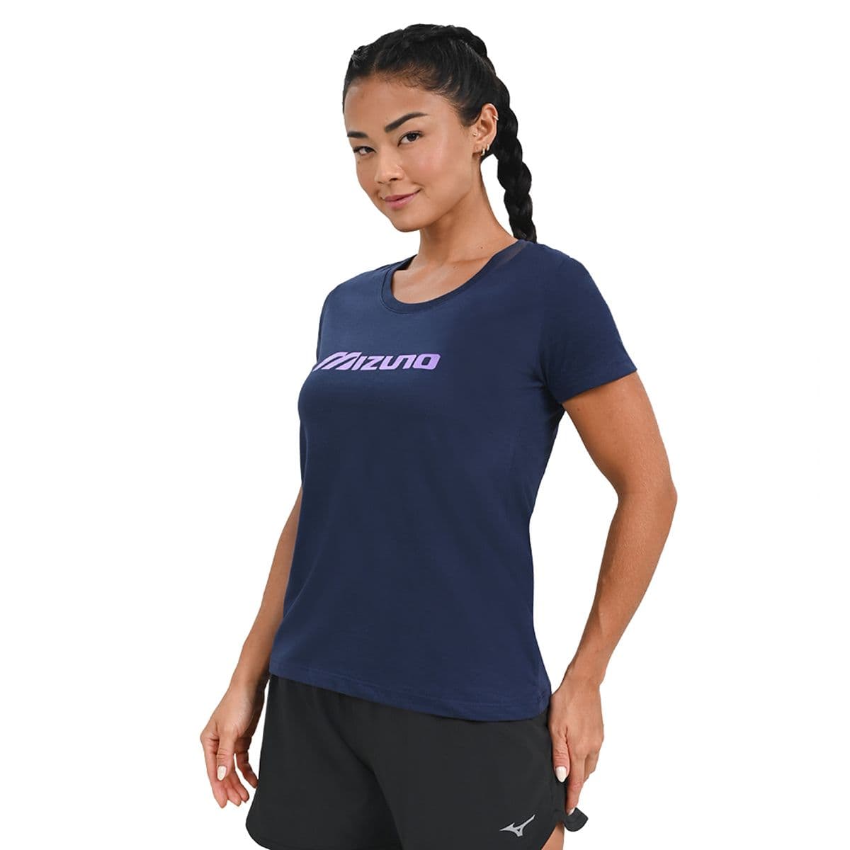 Camiseta Casual Feminina Mizuno Basic Run G Azul