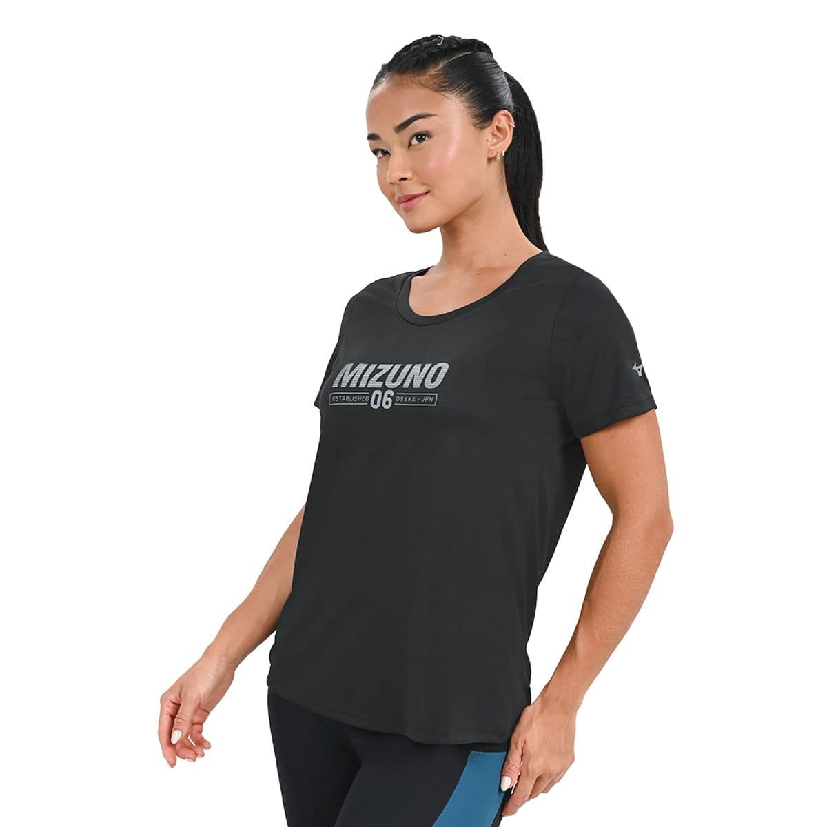 Camiseta de Treino Feminina Mizuno Fitwear Stamp G Preto