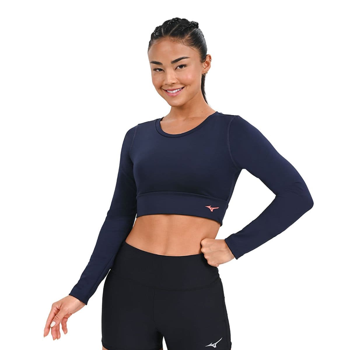 Camiseta Manga longa de Corrida Feminina Mizuno Pro Uv GG Azul
