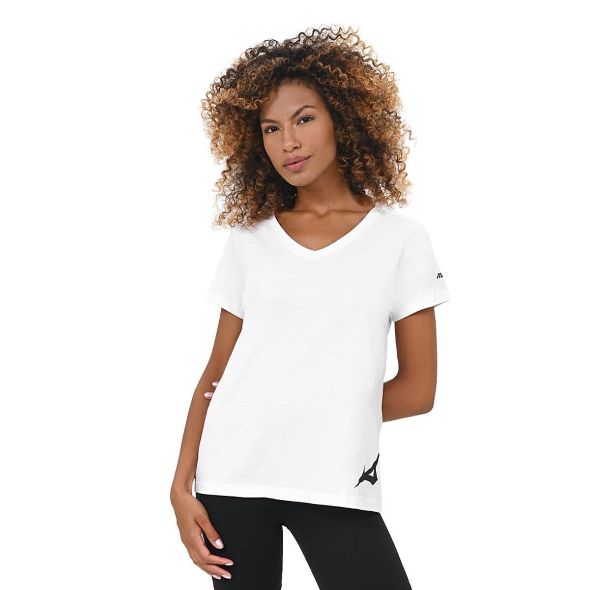 Camiseta de Treino Feminina Mizuno Big Logo P Branco