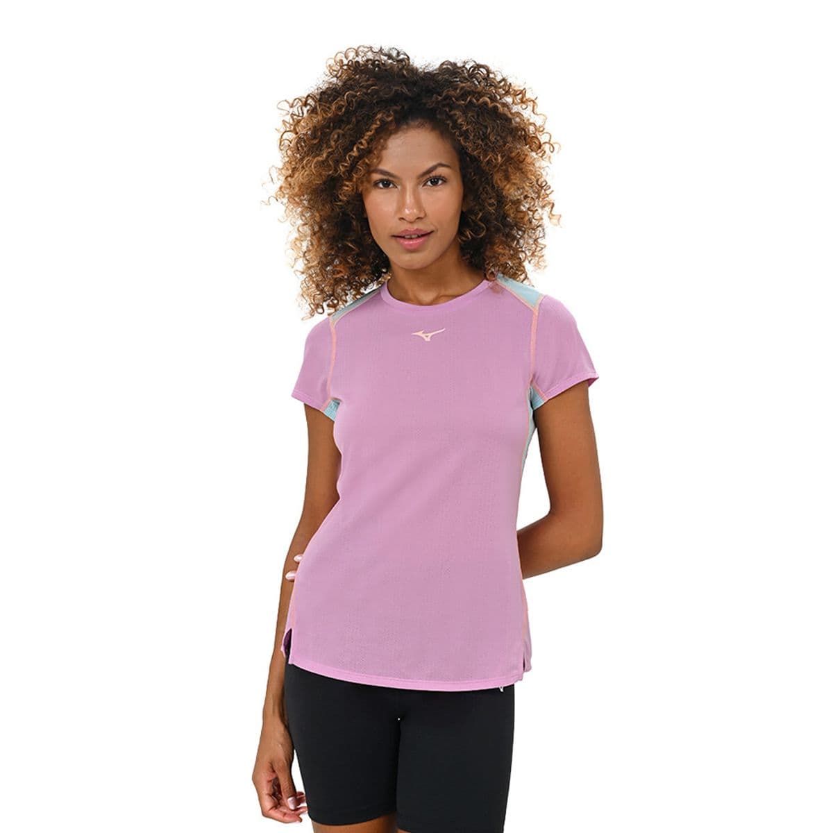 Camiseta de Treino Feminina Mizuno Dryaeroflow G Roxo