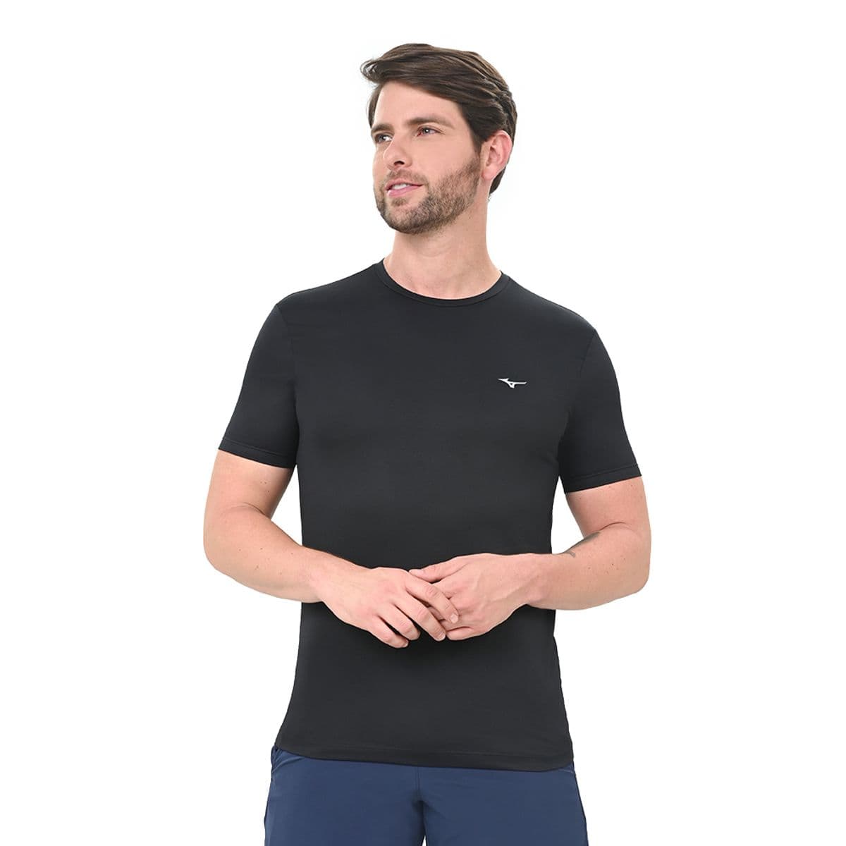 Camiseta de Corrida Manga Longa Masculina Mizuno Nirvana P Preto
