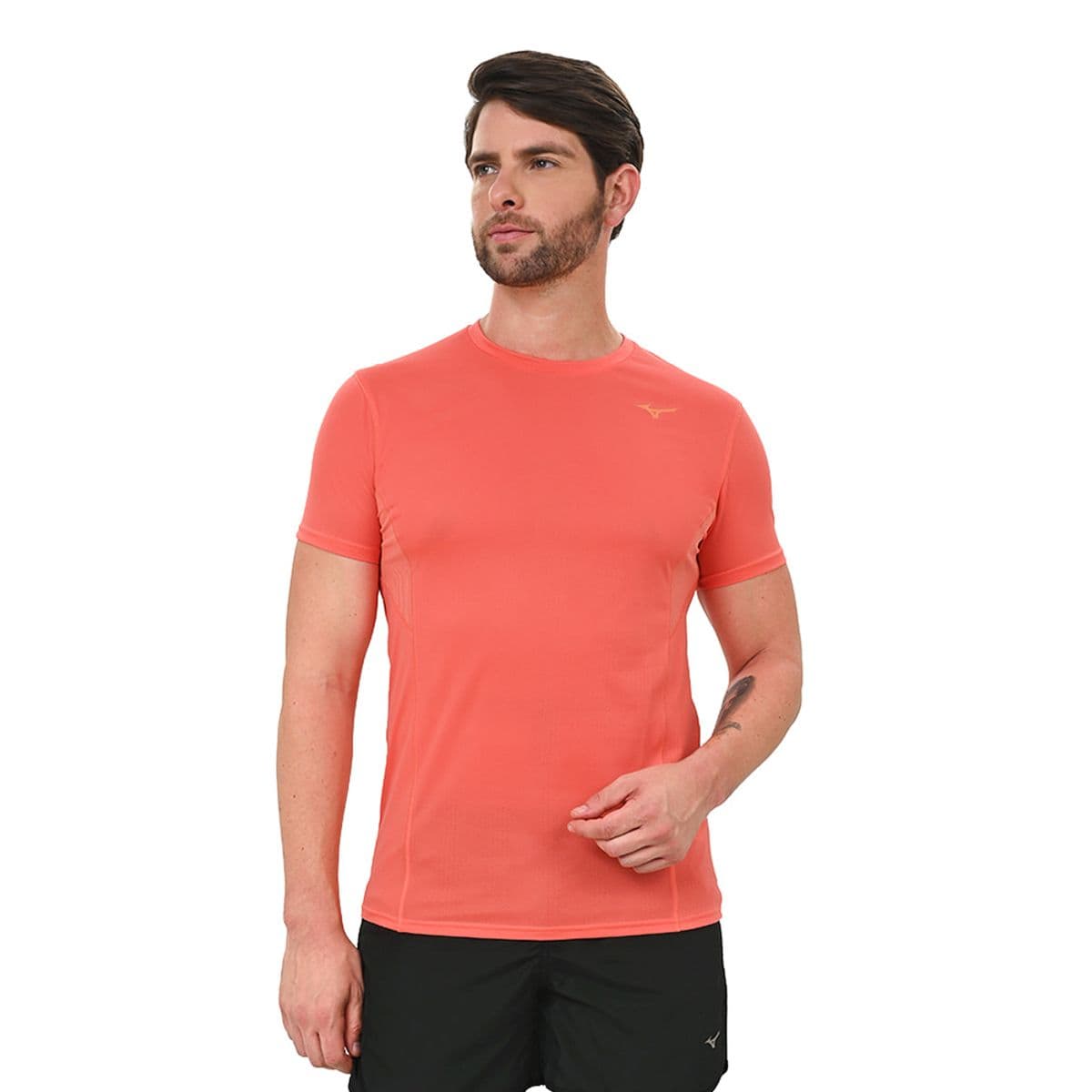 Camiseta de Corrida Masculina Mizuno Dryeaeroflow M Laranja