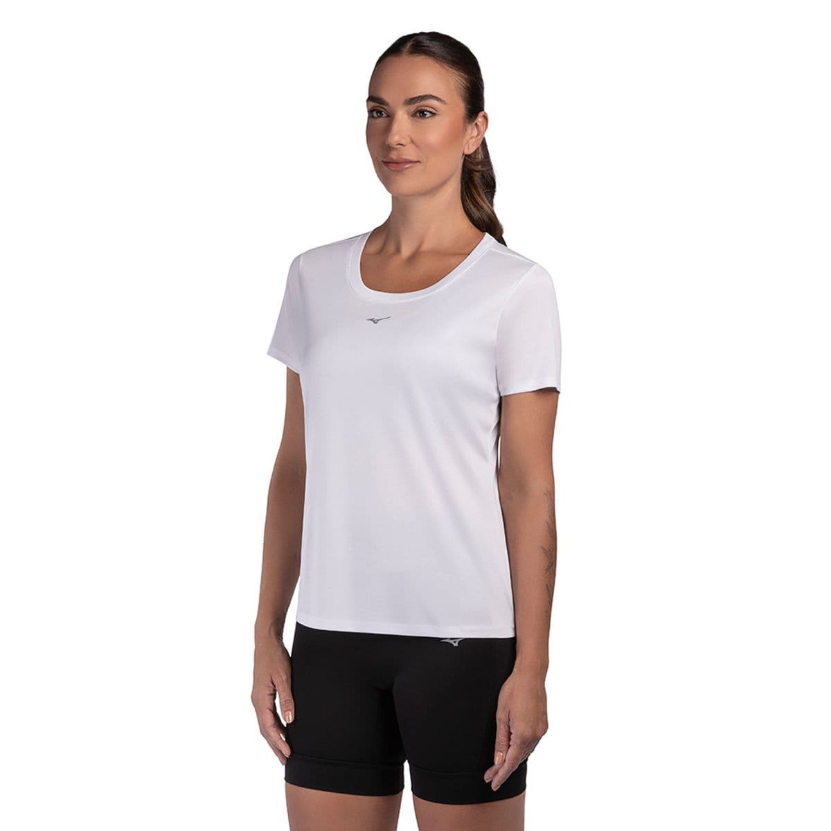Camiseta de Corrida Feminina Mizuno Run Spark M Branco