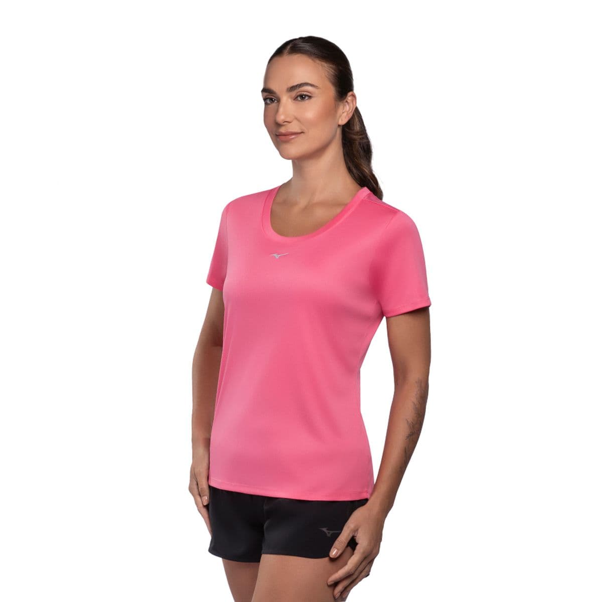 Camiseta de Corrida Feminina Mizuno Run Spark M Rosa