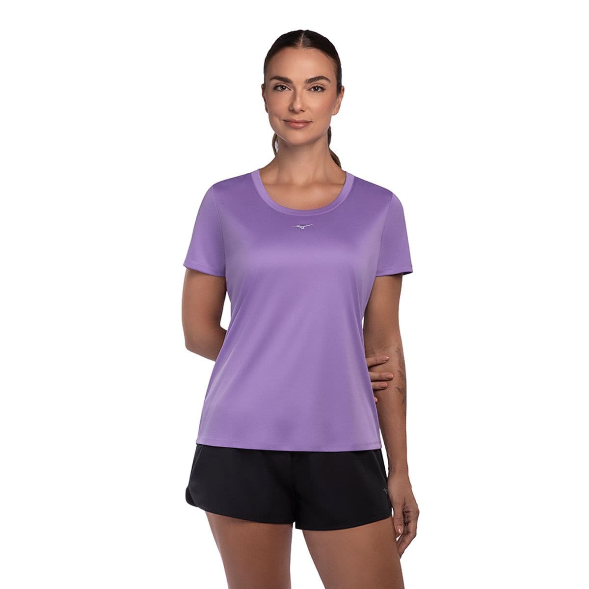Camiseta de Corrida Feminina Mizuno Run Spark G Roxo