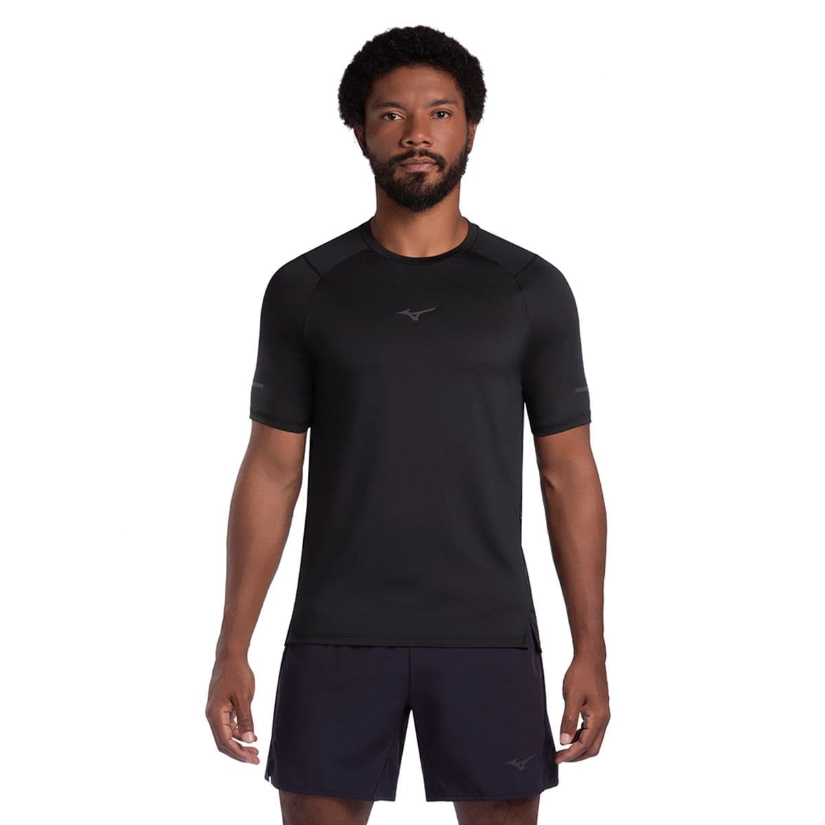Camiseta de Corrida Masculino Mizuno High 2 P Preto