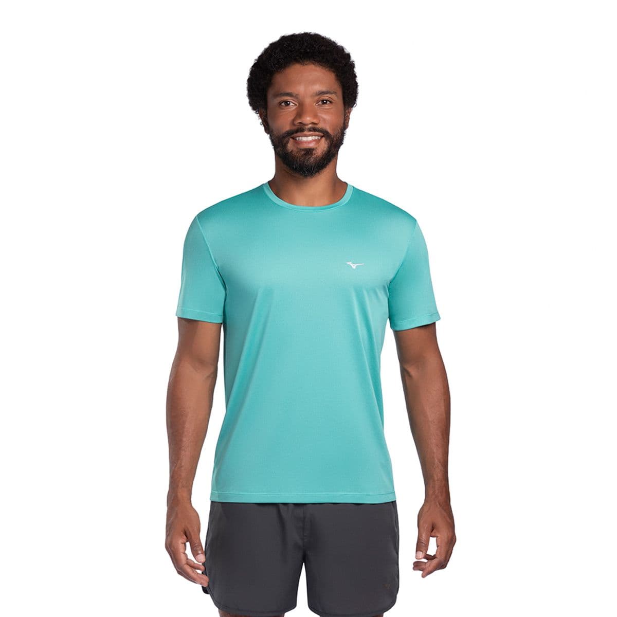 Camiseta de Corrida Masculina Mizuno Run Spark 2 P Azul