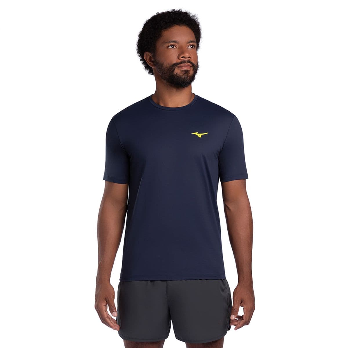 Camiseta de Corrida Mizuno Focus Stamp Masculina M Azul