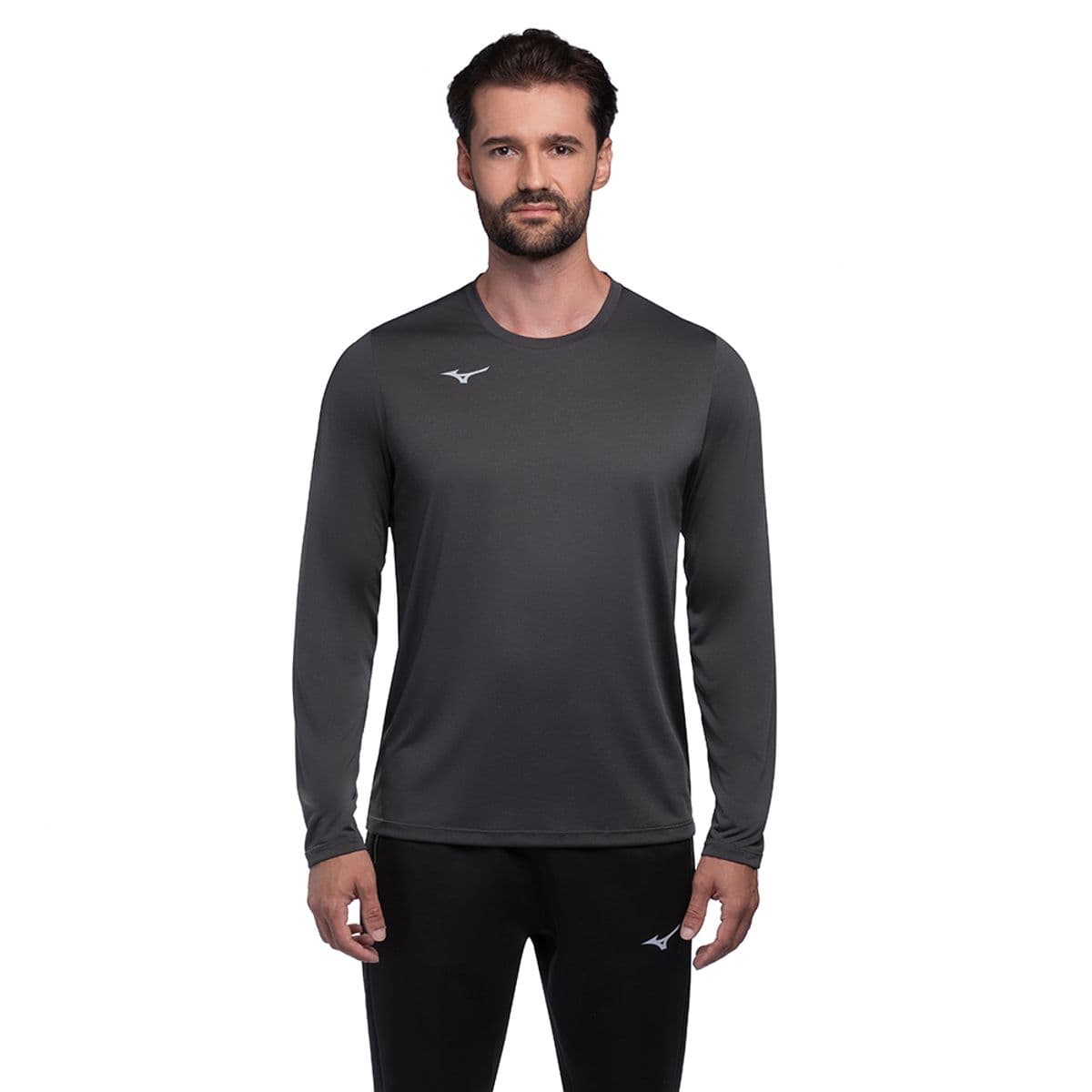 Camiseta de Treino Manga Longa Mizuno Energy 2.0 Masculina M Cinza