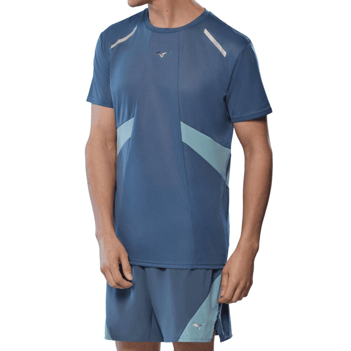 Camiseta de Corrida Mizuno DryAeroFlow Masculina M Azul