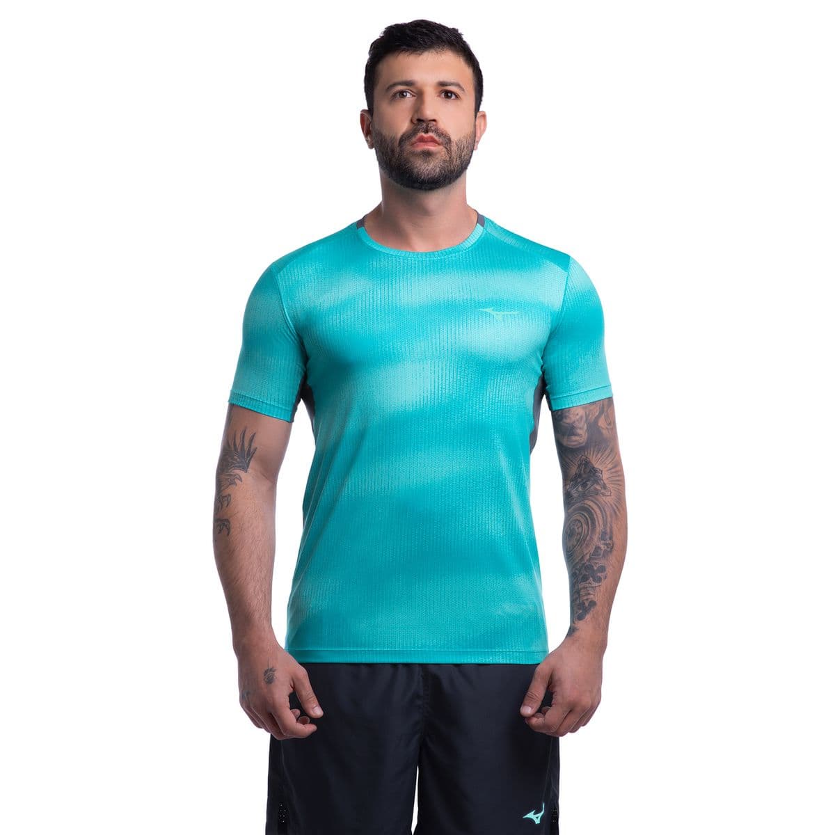 Camiseta de Corrida Mizuno Run Easy 5 Masculina P Azul