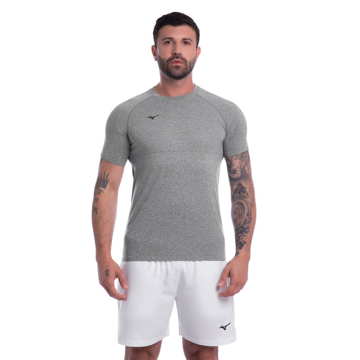 Camiseta de Treino Mizuno Soul Fit 4 New Masculina M Cinza