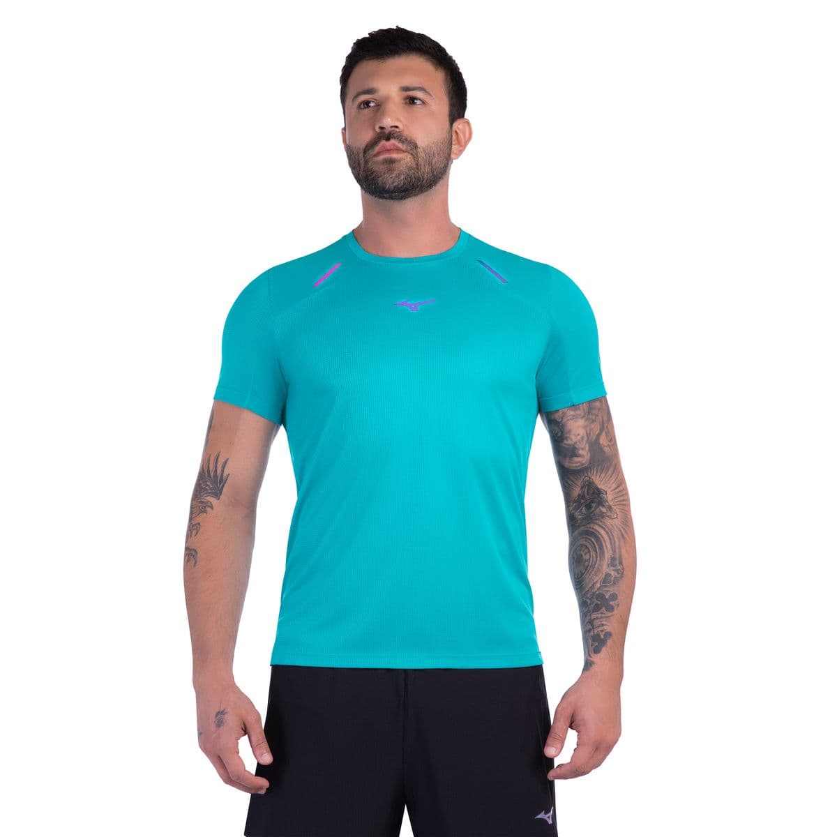 Camiseta de Corrida Mizuno High 3 Masculina GG Azul