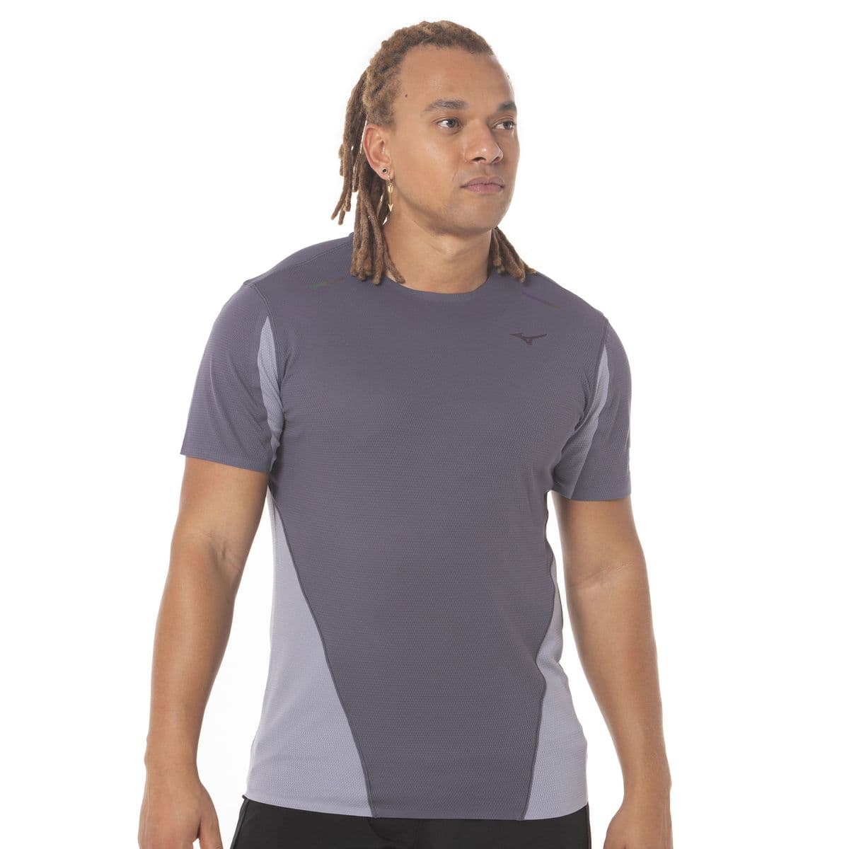 Camiseta de Corrida Mizuno Light Dryaeroflow Masculina M Cinza
