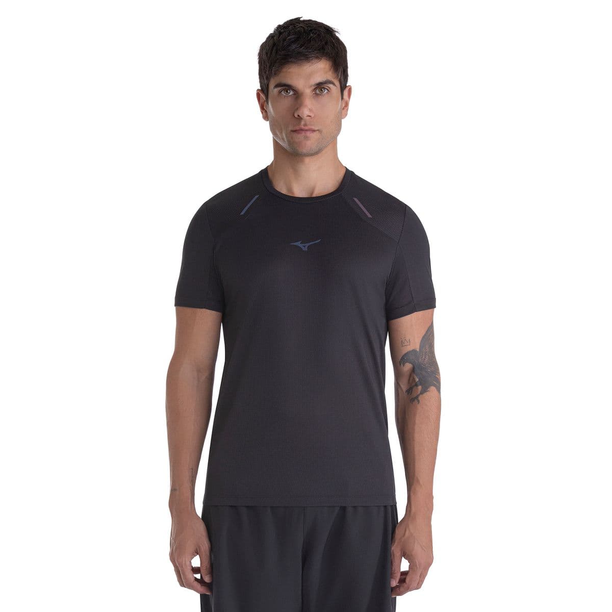 Camiseta de Corrida Mizuno High 3 Masculina GG Preto