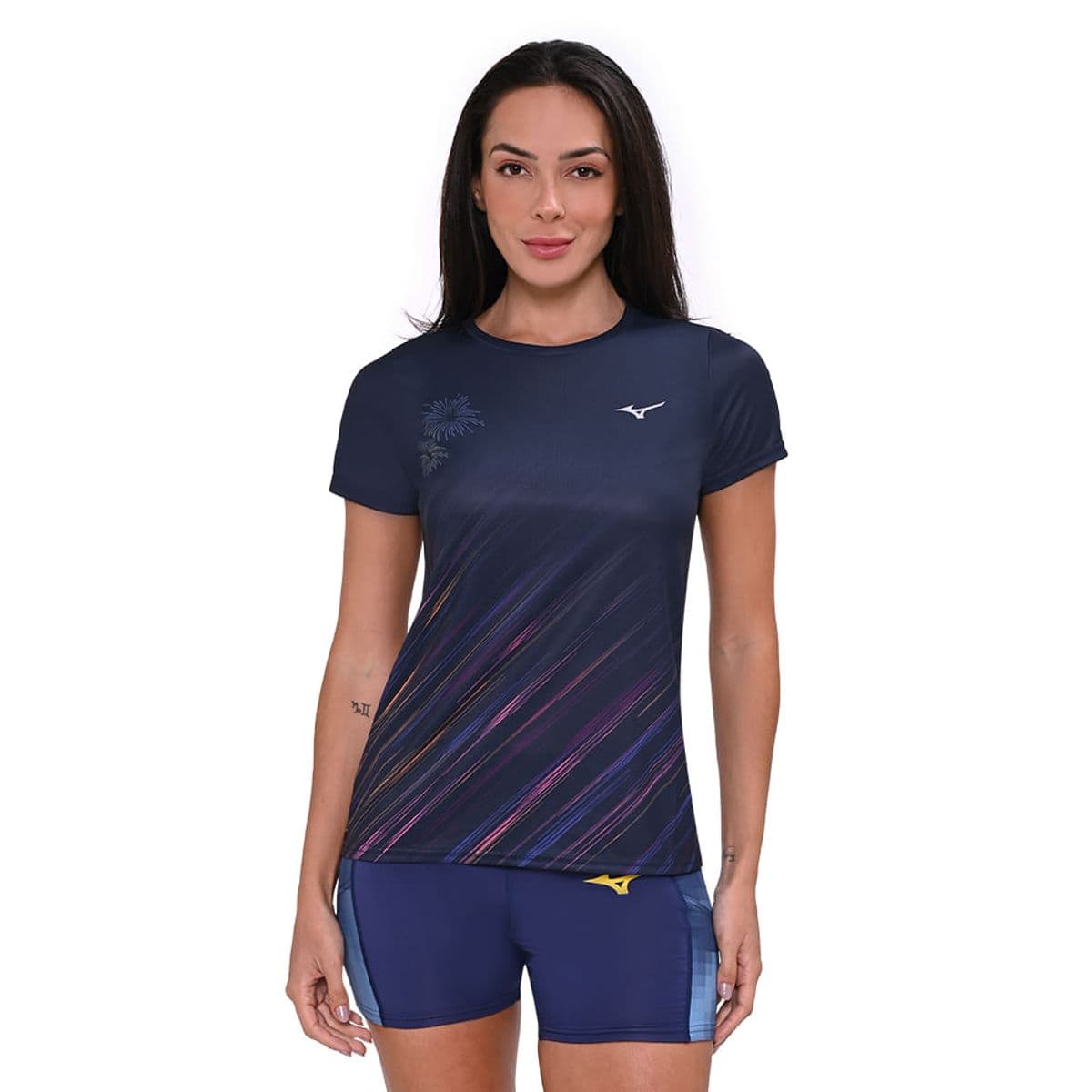 Camiseta de Corrida Mizuno Core Graphic Feminina GG Azul