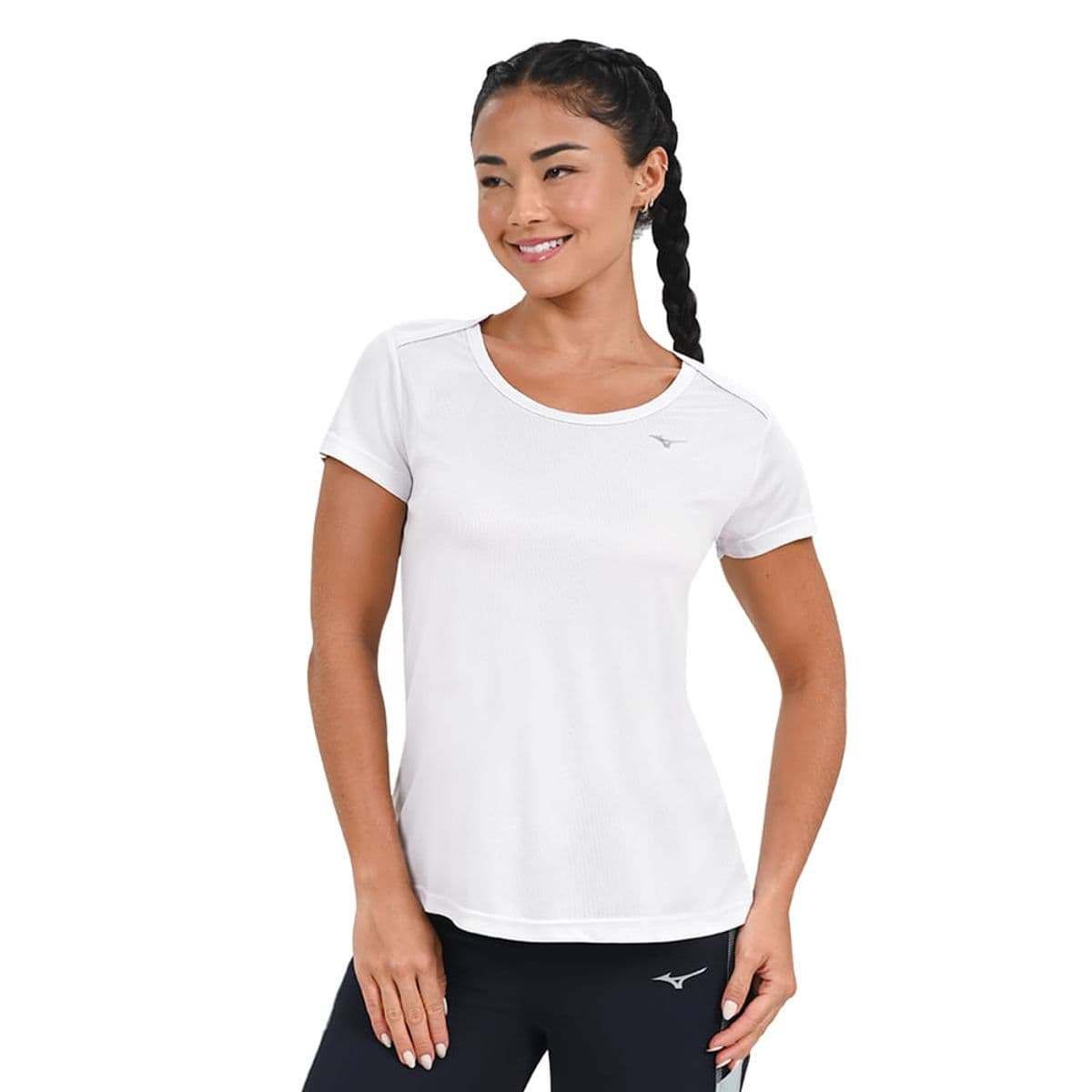 Camiseta de Treino Feminina Mizuno Soul Fit Fresh 2 P Cinza