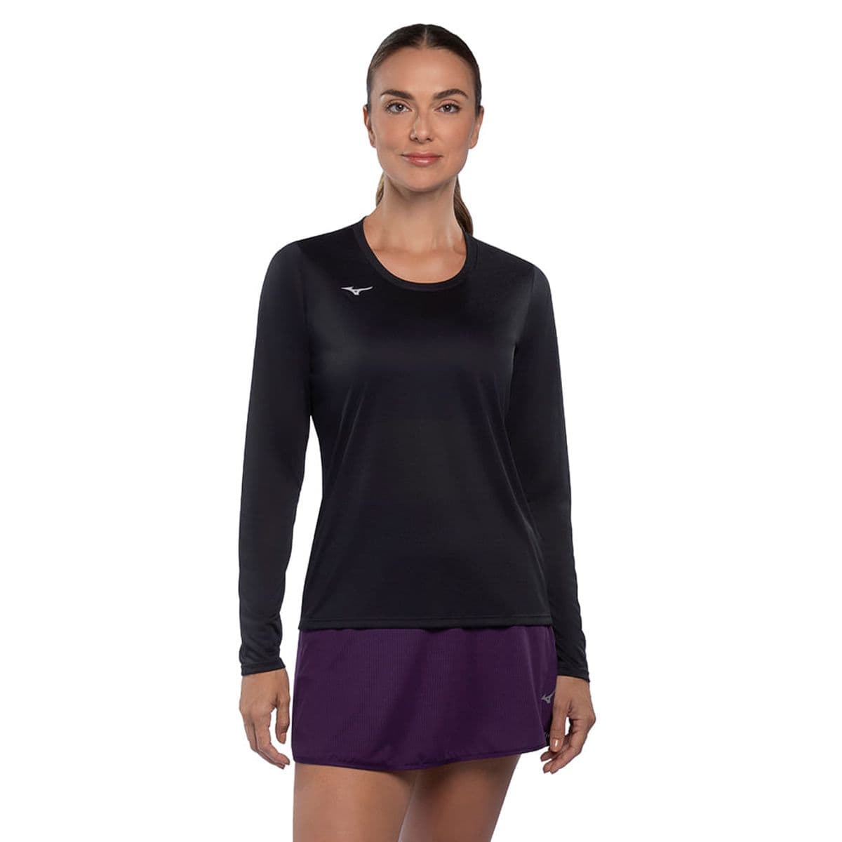 Camiseta de Treino Manga Longa Mizuno Energy 2.0 Feminina EG Preto