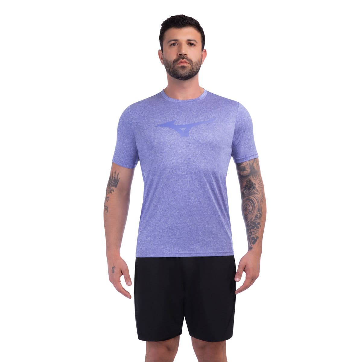 Camiseta de Corrida Mizuno Run Spark Mescla Masculino G Roxo