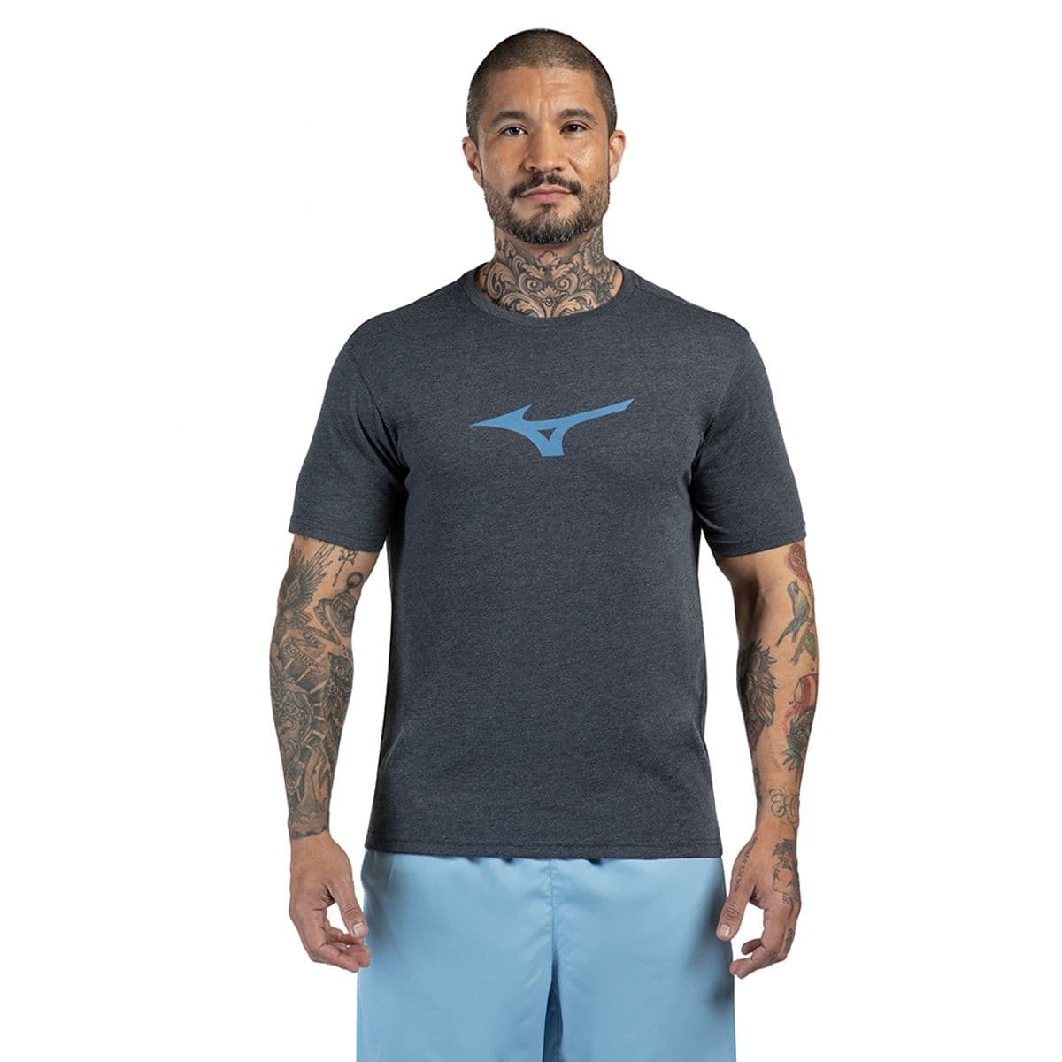 Camiseta de Treino Masculina Mizuno Lifestyle EG Azul