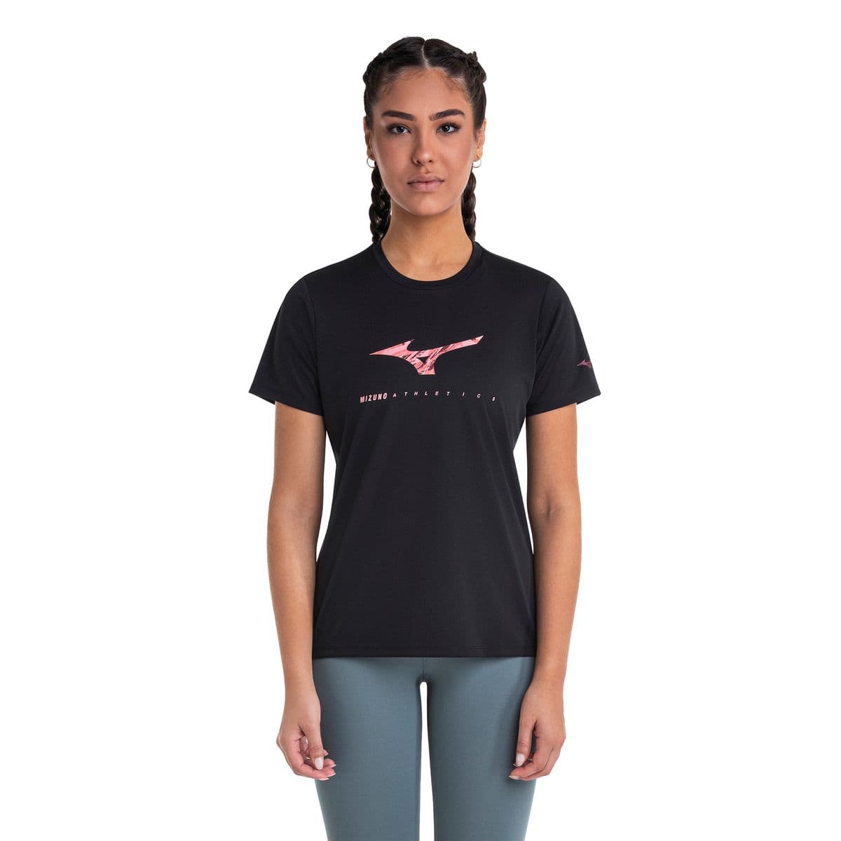Camiseta de Treino Mizuno Energy Stamp Feminina G Preto