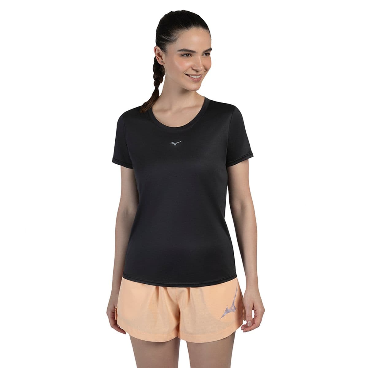 Camiseta de Corrida Feminina Mizuno Run Spark GG Preto