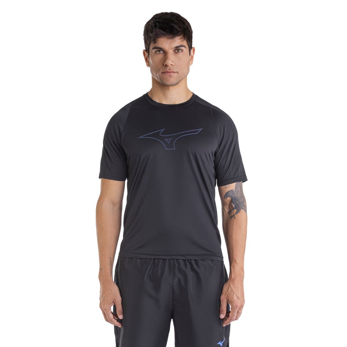 Camiseta de Corrida Mizuno Run Easy 5 Masculina G Preto