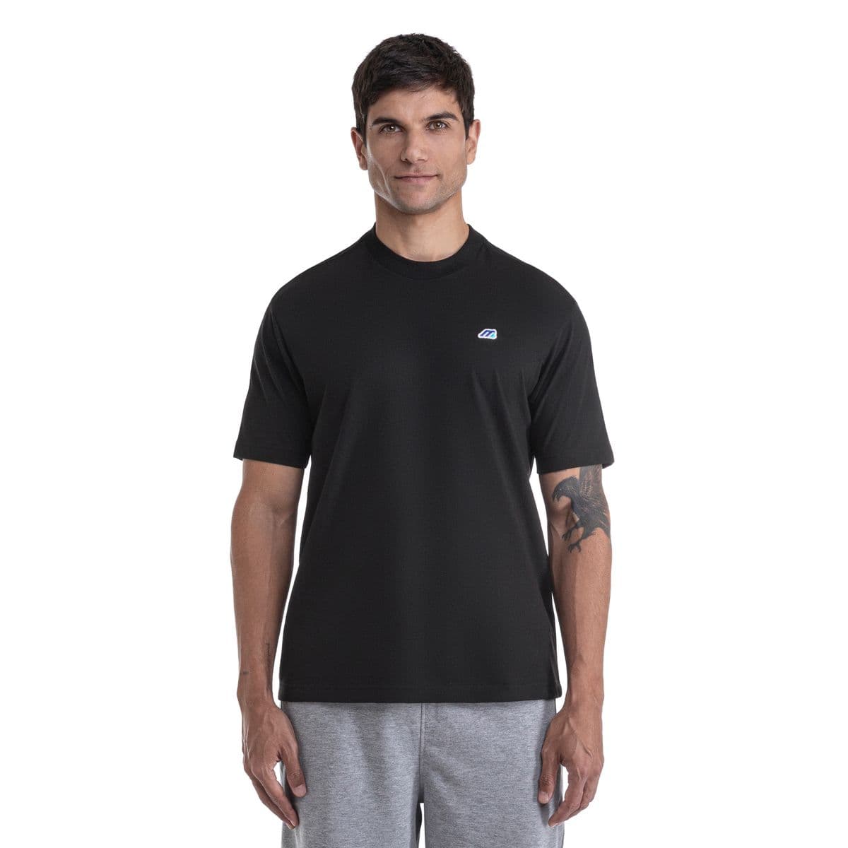 Camiseta Casual Mizuno Logo Masculina G Preto