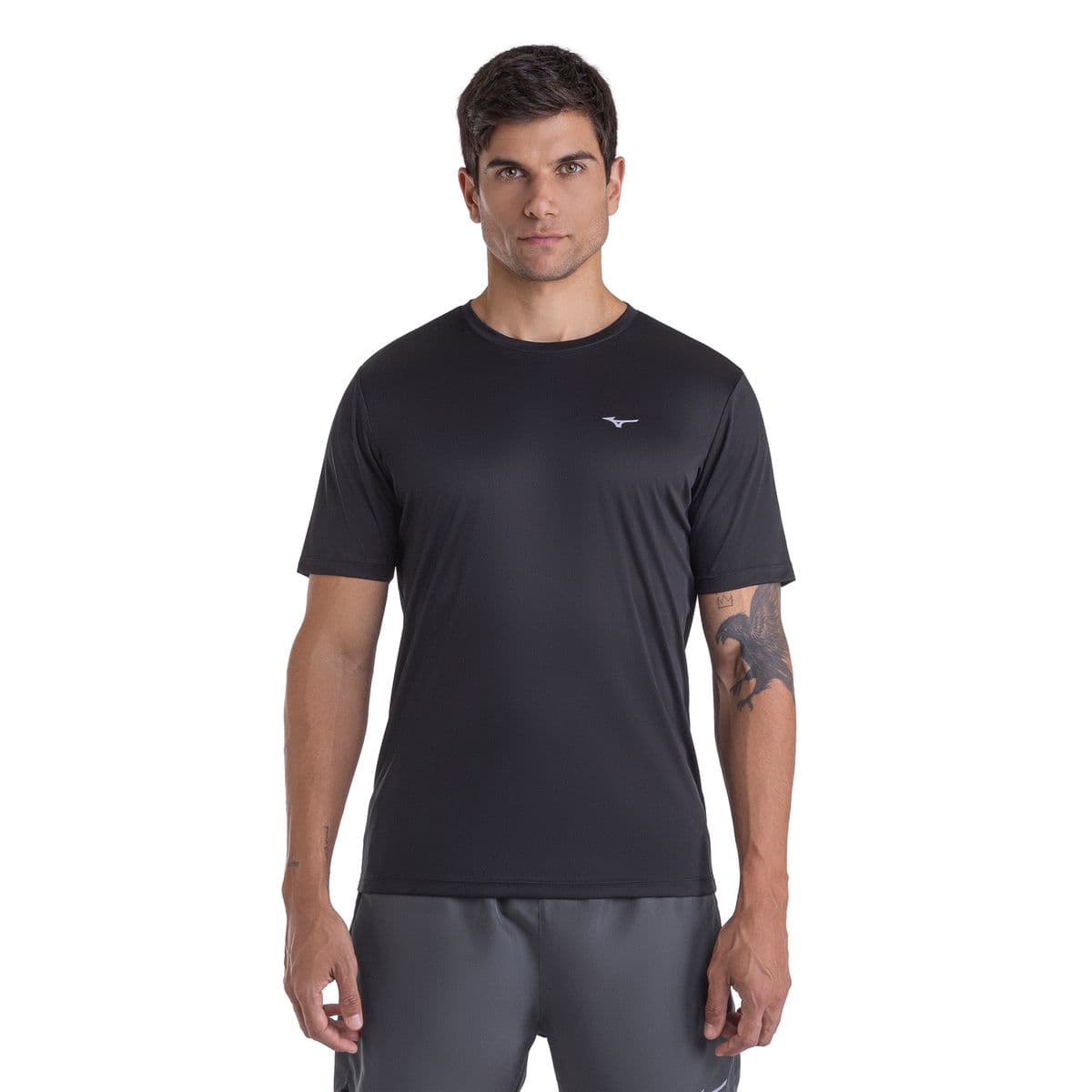 Camiseta de Corrida Masculina Mizuno Run Spark 2 P Preto