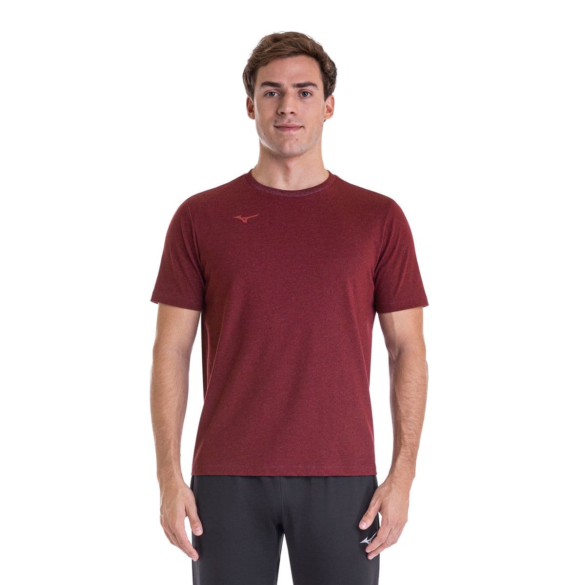 Camiseta de Treino Mizuno Lifestyle Logo Masculina P Vermelho