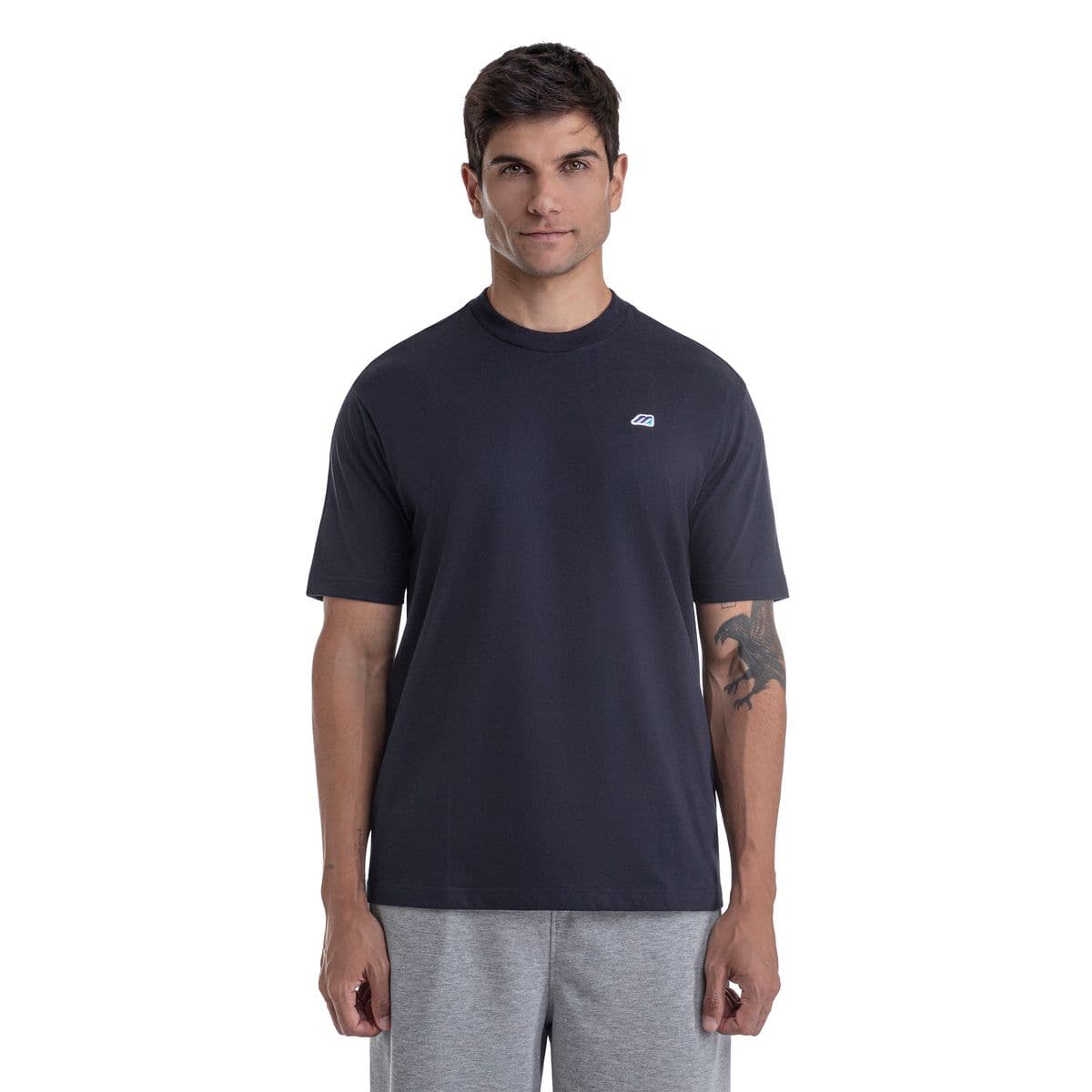 Camiseta Casual Mizuno Logo Masculina M Azul