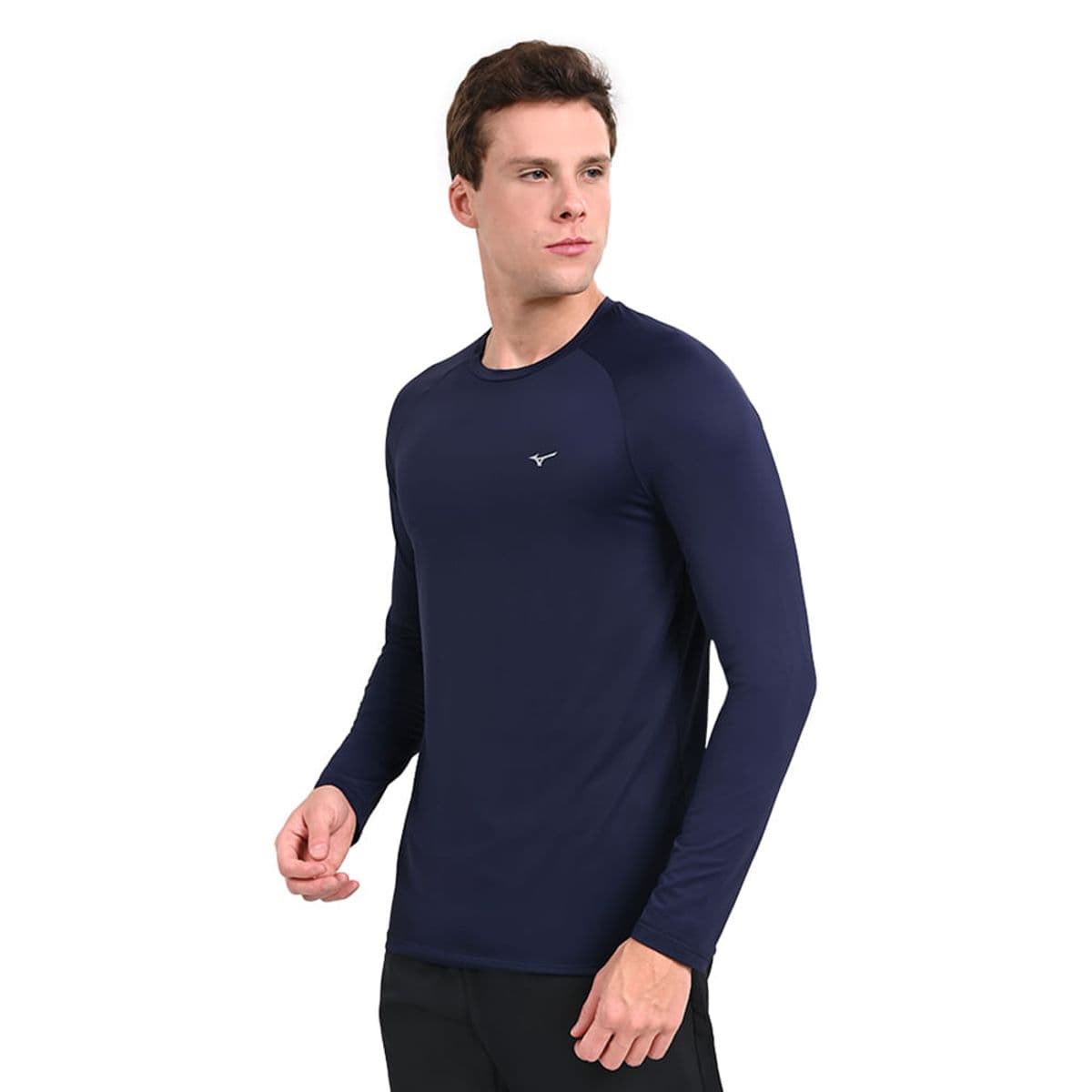 Camiseta Manga Longa de Treino Mizuno PRO UV +50 Masculina M Azul