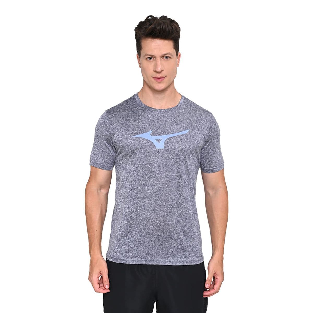 Camiseta de Corrida Mizuno Run Spark Mescl Masculino GG Azul