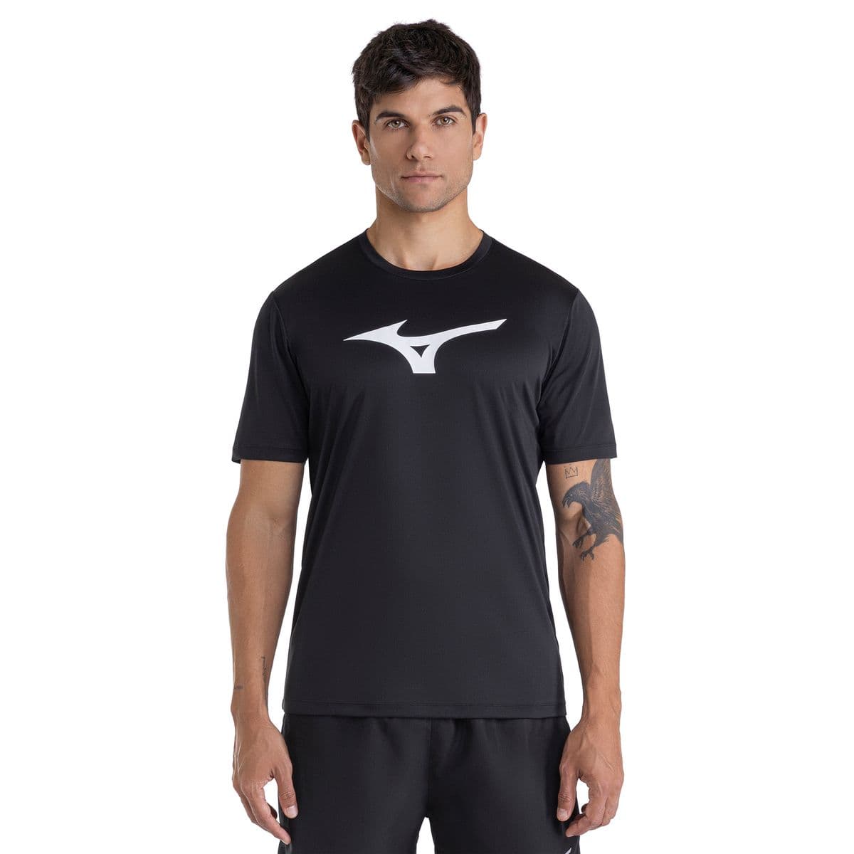 Camiseta de Corrida Masculina Mizuno Run Spark P Preto
