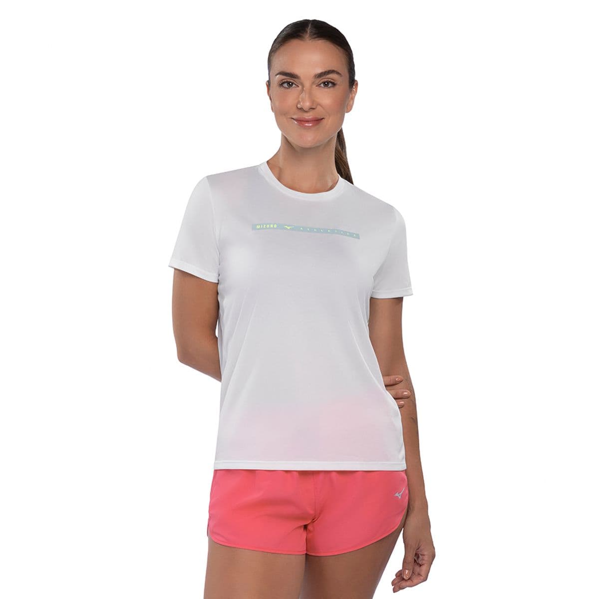 Camiseta de Treino Mizuno Energy Stamp Feminina M Branco