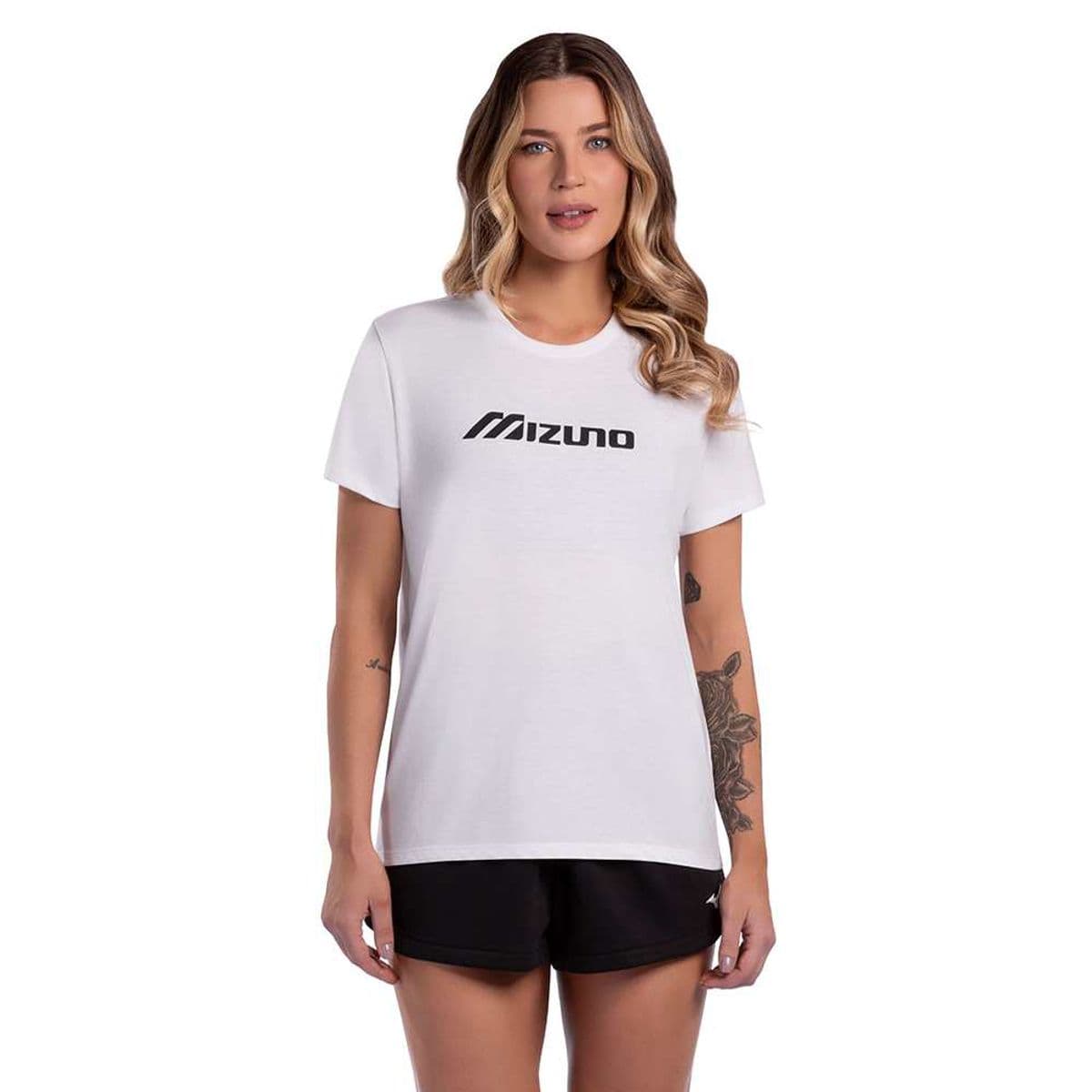 Camiseta Feminina Mizuno Basic Run Bird P Branco