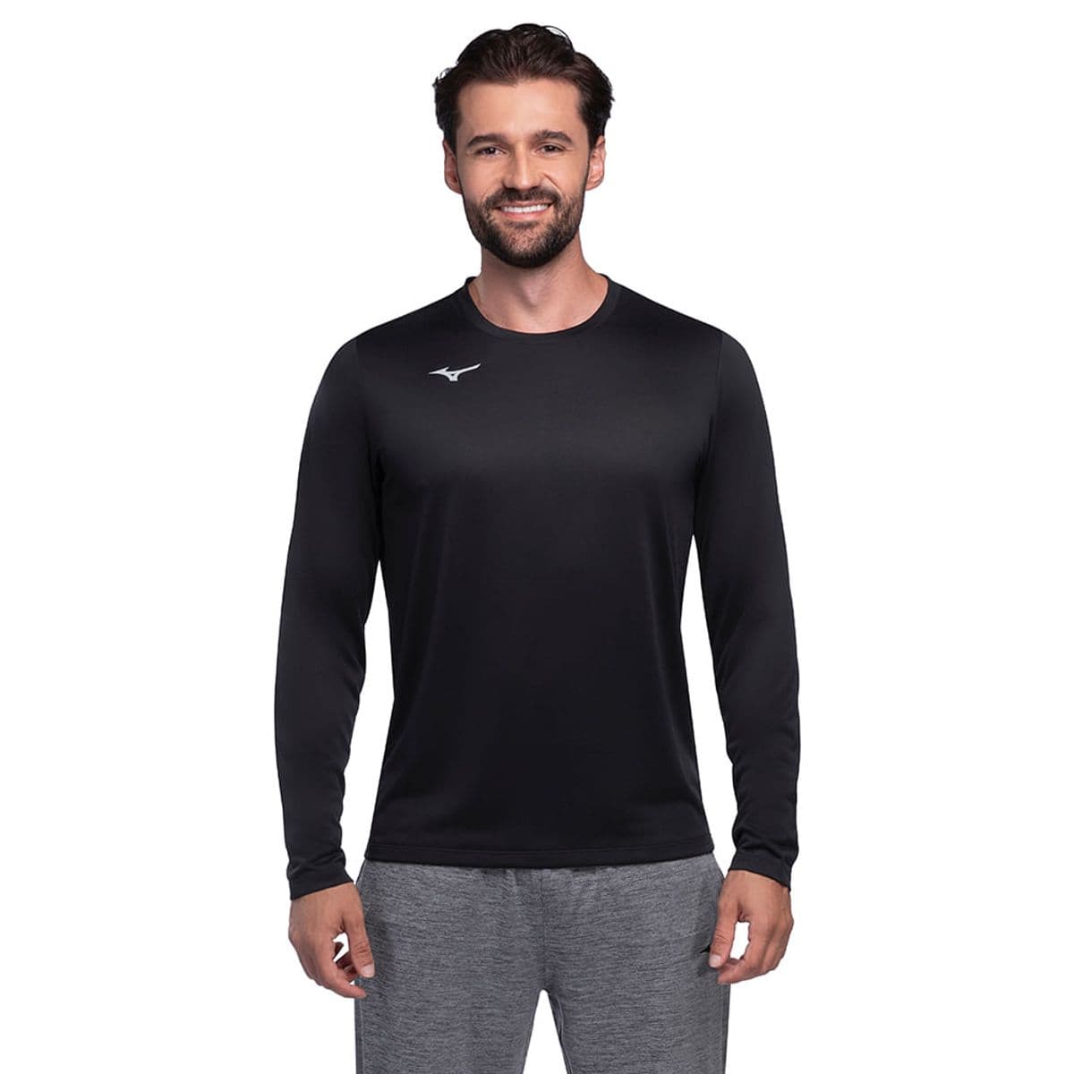 Camiseta de Treino Manga Longa Mizuno Energy 2.0 Masculina G Preto