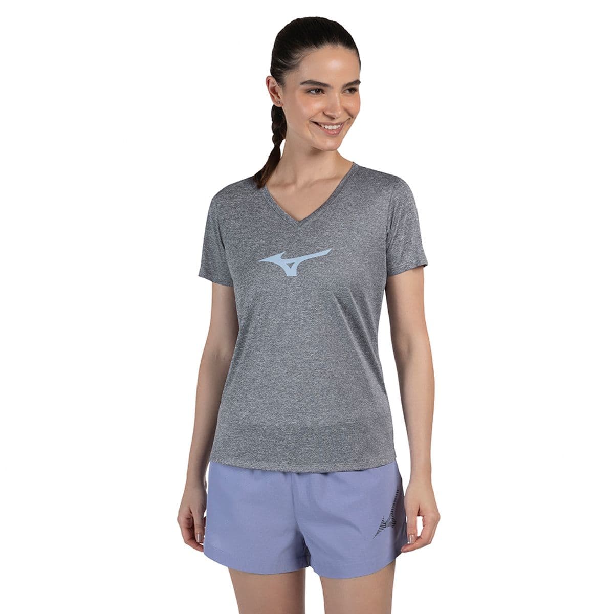 Camiseta de Corrida Feminina Mizuno Big Logo M Azul