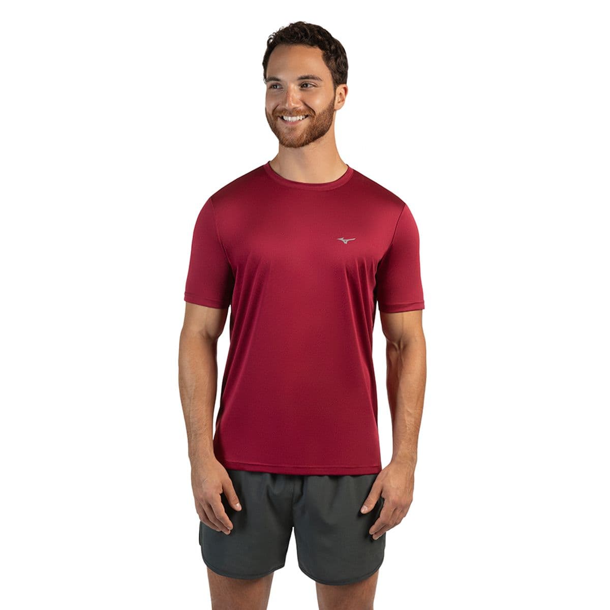 Camiseta de Corrida Masculina Mizuno Run Spark 2 P Vermelho