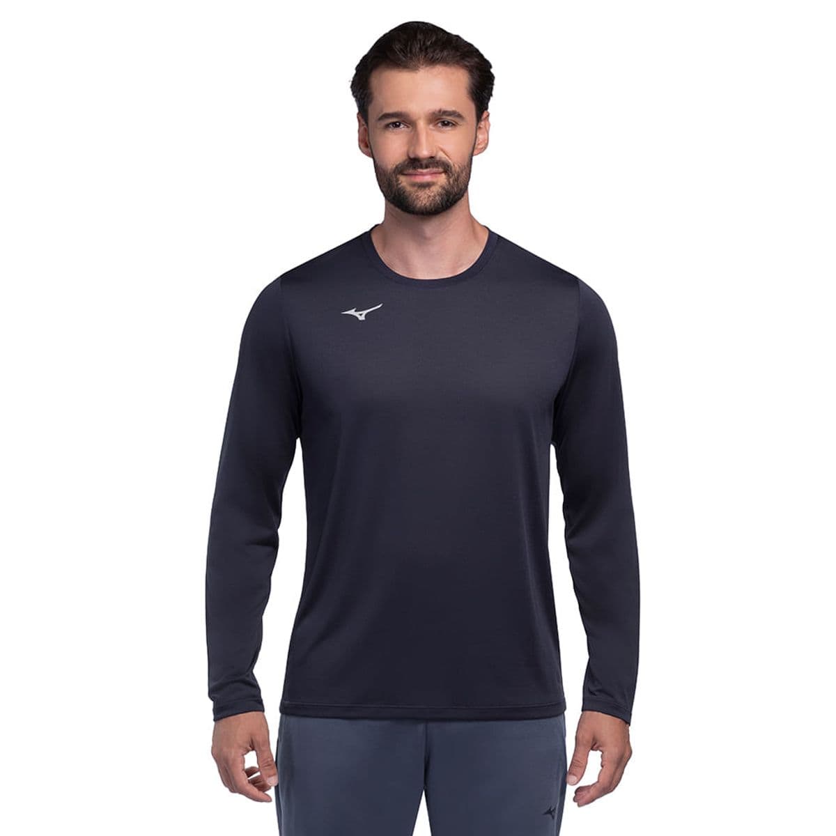 Camiseta de Treino Manga Longa Mizuno Energy 2.0 Masculina G Azul