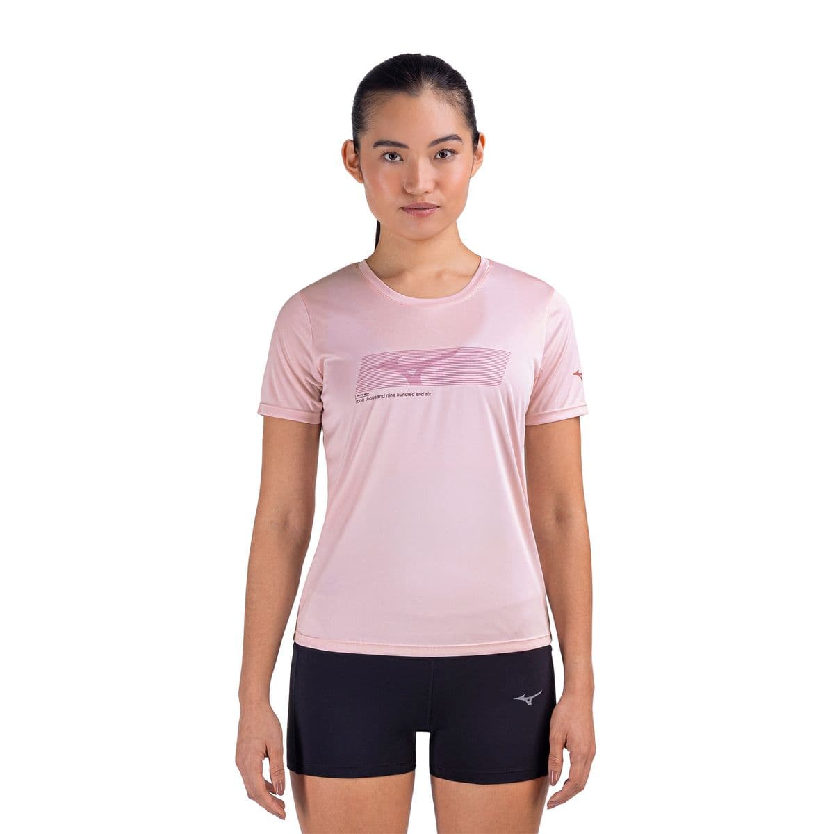 Camiseta de Corrida Mizuno Focus Stamp Feminina G3 Roxo