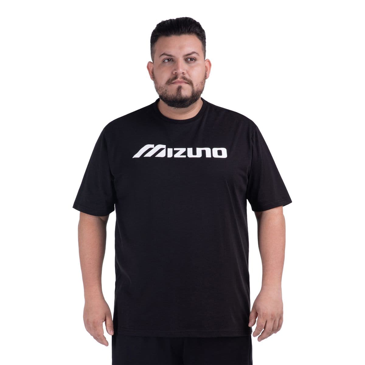 Camiseta Mizuno Big Logo Masculina G3 Preto