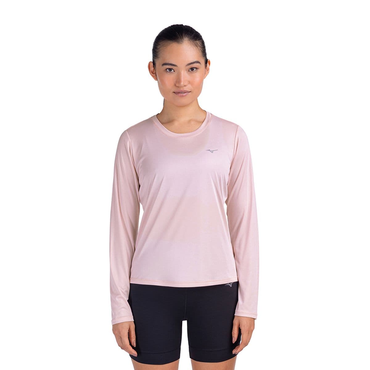 Camiseta Manga Longa de Corrida Mizuno Pro UV Feminina P Roxo