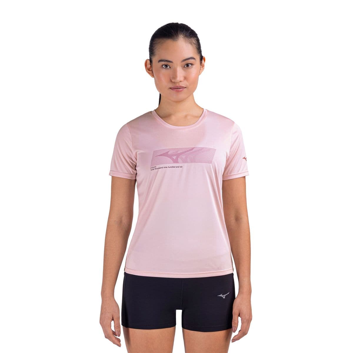 Camiseta de Corrida Mizuno Focus Stamp Feminina G Roxo