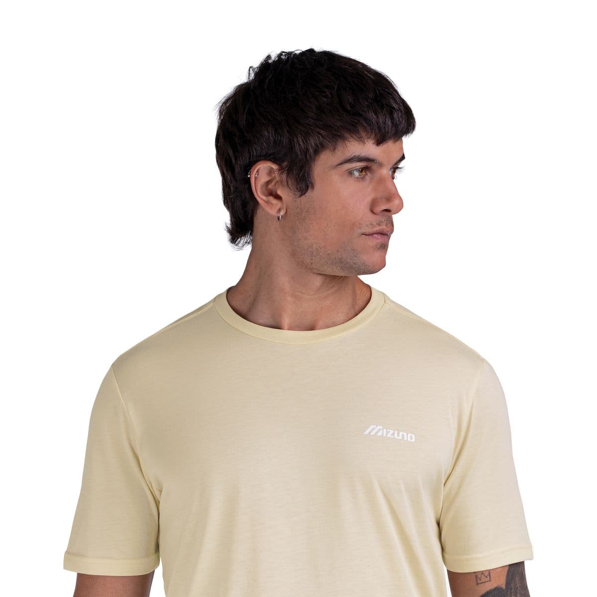Camiseta Mizuno Basic Logo 2 Masculino M Bege
