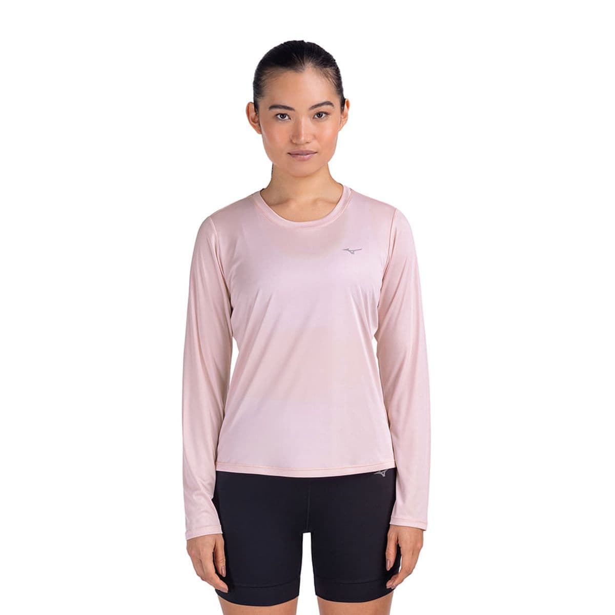 Camiseta Manga Longa de Corrida Mizuno Pro UV Feminina G Roxo